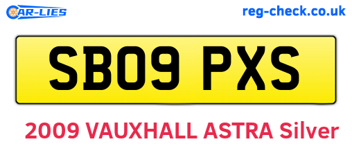 SB09PXS are the vehicle registration plates.