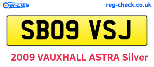 SB09VSJ are the vehicle registration plates.