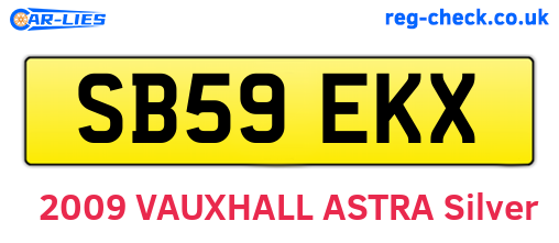 SB59EKX are the vehicle registration plates.