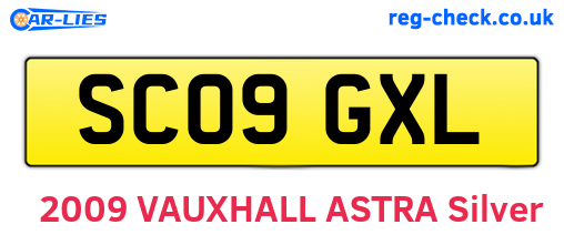 SC09GXL are the vehicle registration plates.