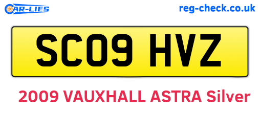 SC09HVZ are the vehicle registration plates.