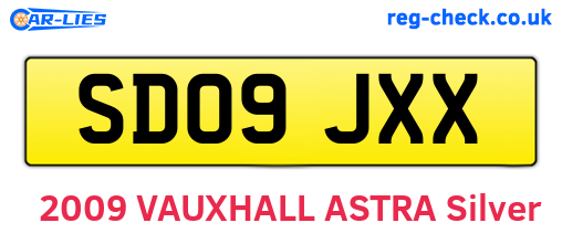 SD09JXX are the vehicle registration plates.