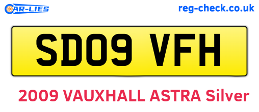 SD09VFH are the vehicle registration plates.