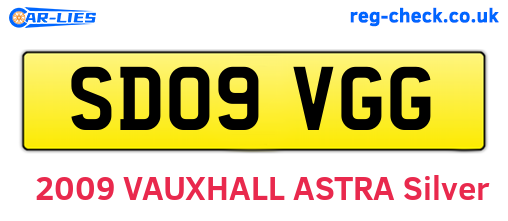SD09VGG are the vehicle registration plates.