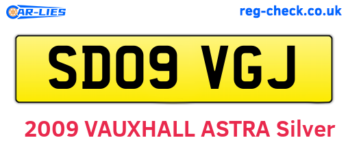 SD09VGJ are the vehicle registration plates.