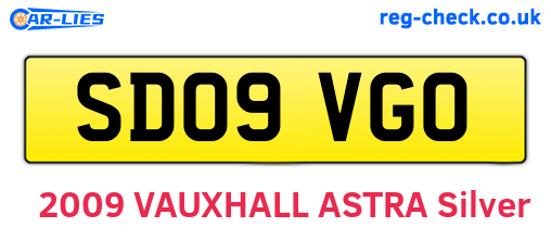 SD09VGO are the vehicle registration plates.