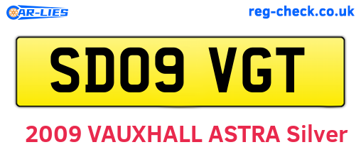 SD09VGT are the vehicle registration plates.