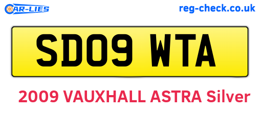 SD09WTA are the vehicle registration plates.