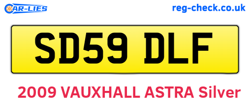 SD59DLF are the vehicle registration plates.