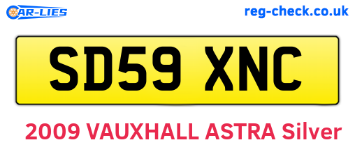 SD59XNC are the vehicle registration plates.