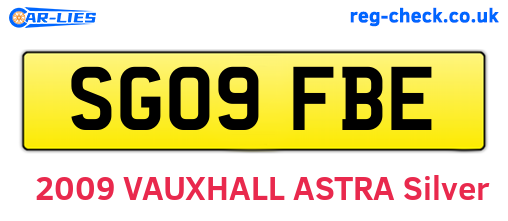 SG09FBE are the vehicle registration plates.
