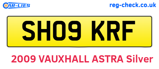 SH09KRF are the vehicle registration plates.