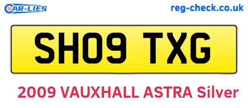 SH09TXG are the vehicle registration plates.