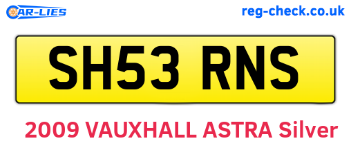 SH53RNS are the vehicle registration plates.