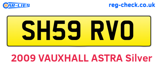 SH59RVO are the vehicle registration plates.