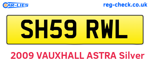 SH59RWL are the vehicle registration plates.