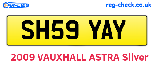 SH59YAY are the vehicle registration plates.