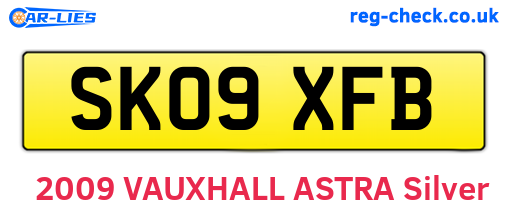 SK09XFB are the vehicle registration plates.