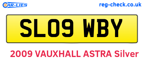 SL09WBY are the vehicle registration plates.
