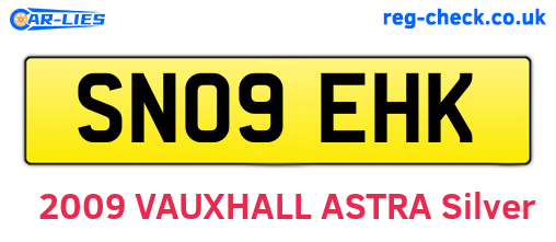 SN09EHK are the vehicle registration plates.