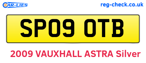 SP09OTB are the vehicle registration plates.