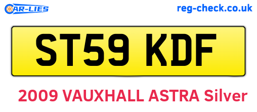 ST59KDF are the vehicle registration plates.