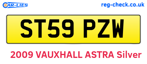 ST59PZW are the vehicle registration plates.