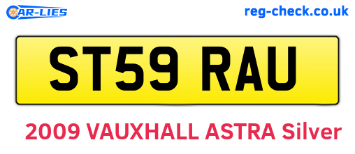 ST59RAU are the vehicle registration plates.