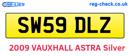 SW59DLZ are the vehicle registration plates.
