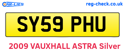 SY59PHU are the vehicle registration plates.