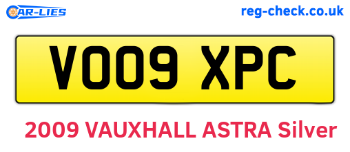VO09XPC are the vehicle registration plates.