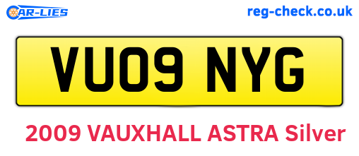 VU09NYG are the vehicle registration plates.
