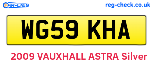 WG59KHA are the vehicle registration plates.