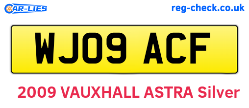 WJ09ACF are the vehicle registration plates.