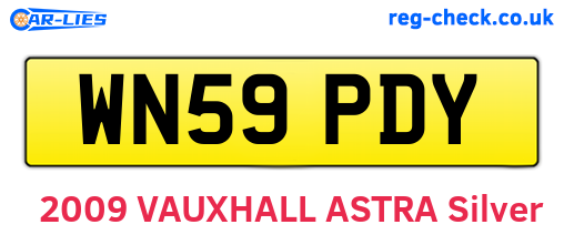 WN59PDY are the vehicle registration plates.
