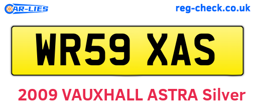 WR59XAS are the vehicle registration plates.