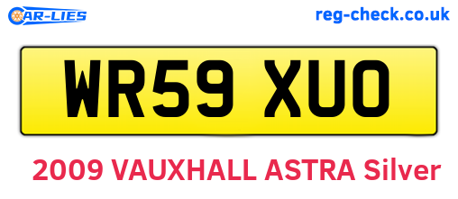 WR59XUO are the vehicle registration plates.