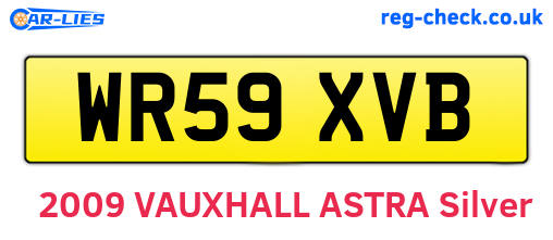 WR59XVB are the vehicle registration plates.