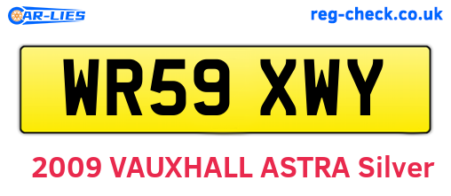 WR59XWY are the vehicle registration plates.