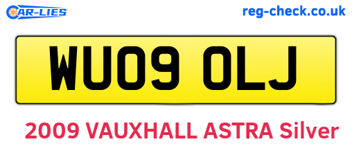 WU09OLJ are the vehicle registration plates.
