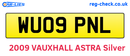 WU09PNL are the vehicle registration plates.