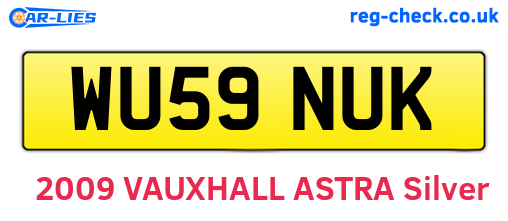 WU59NUK are the vehicle registration plates.