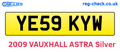 YE59KYW are the vehicle registration plates.
