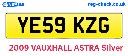 YE59KZG are the vehicle registration plates.