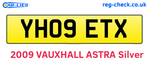 YH09ETX are the vehicle registration plates.