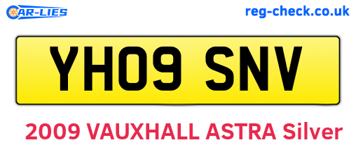 YH09SNV are the vehicle registration plates.