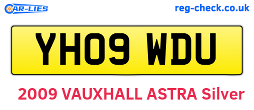 YH09WDU are the vehicle registration plates.