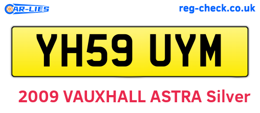 YH59UYM are the vehicle registration plates.