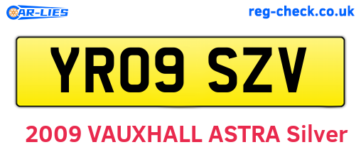 YR09SZV are the vehicle registration plates.