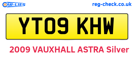 YT09KHW are the vehicle registration plates.